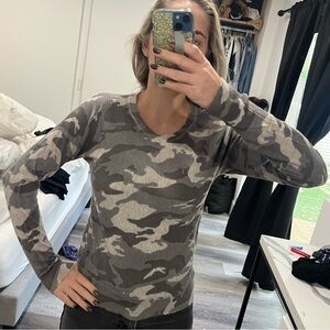 Zadig & Voltaire Gray Camouflage Cashmere Sweater XS